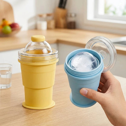 SnapSip™ 2-in-1 Collapsible Ice Cup & Portable Sphere Mold