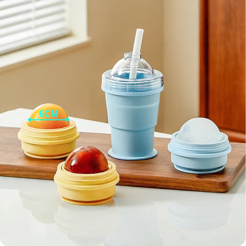 SnapSip™ 2-in-1 Collapsible Ice Cup & Portable Sphere Mold